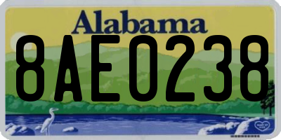 AL license plate 8AE0238