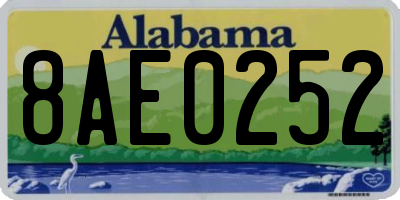 AL license plate 8AE0252