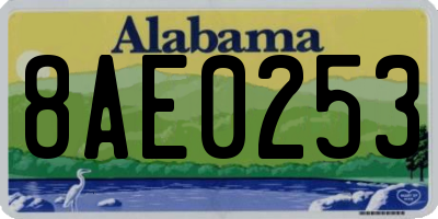 AL license plate 8AE0253