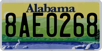 AL license plate 8AE0268