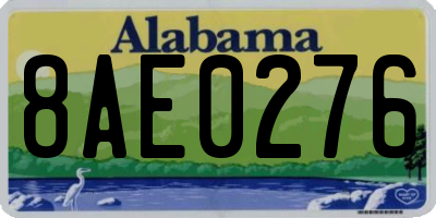 AL license plate 8AE0276