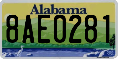 AL license plate 8AE0281