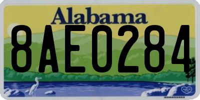 AL license plate 8AE0284