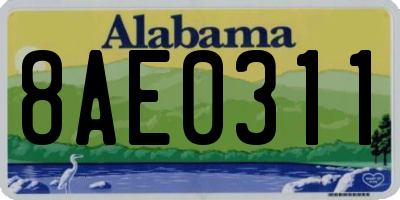 AL license plate 8AE0311