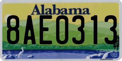 AL license plate 8AE0313