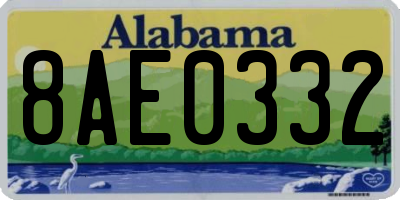 AL license plate 8AE0332