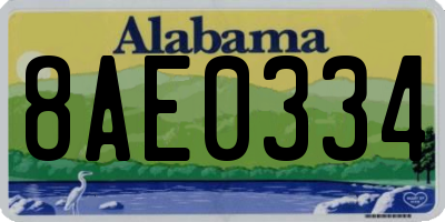 AL license plate 8AE0334