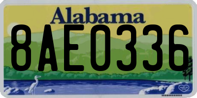 AL license plate 8AE0336