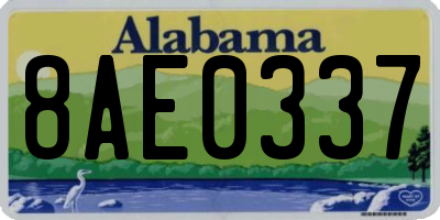 AL license plate 8AE0337