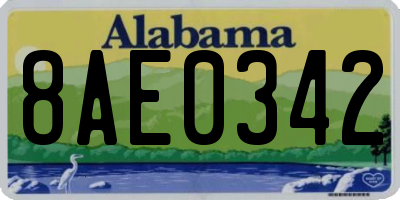 AL license plate 8AE0342