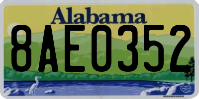 AL license plate 8AE0352