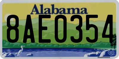 AL license plate 8AE0354