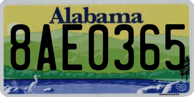 AL license plate 8AE0365