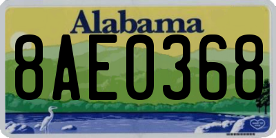 AL license plate 8AE0368