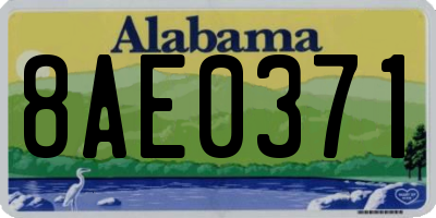 AL license plate 8AE0371