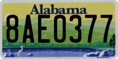 AL license plate 8AE0377