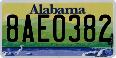AL license plate 8AE0382
