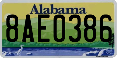 AL license plate 8AE0386