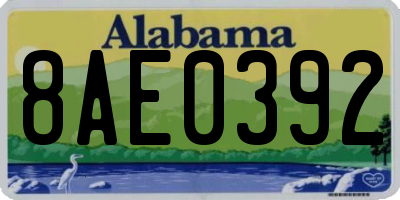 AL license plate 8AE0392