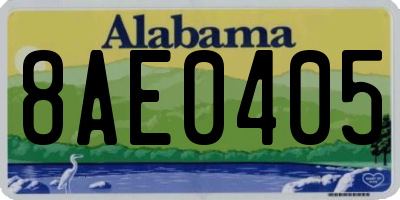 AL license plate 8AE0405