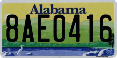 AL license plate 8AE0416