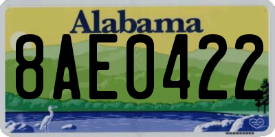 AL license plate 8AE0422