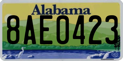 AL license plate 8AE0423