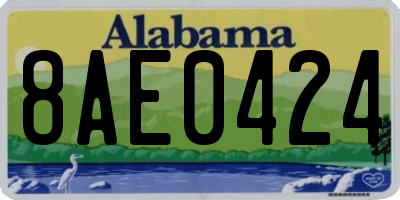 AL license plate 8AE0424