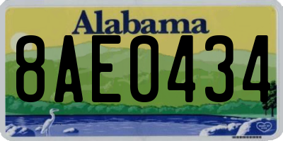 AL license plate 8AE0434