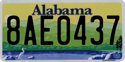 AL license plate 8AE0437