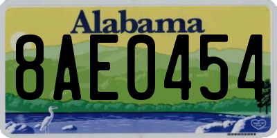 AL license plate 8AE0454