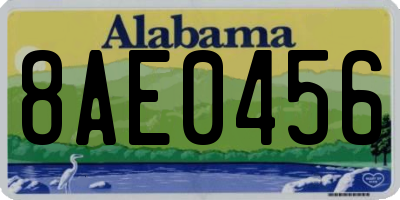 AL license plate 8AE0456