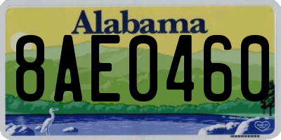 AL license plate 8AE0460