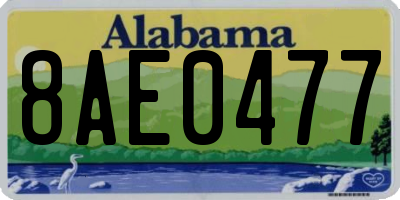 AL license plate 8AE0477