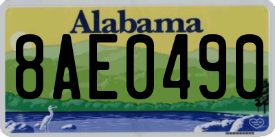 AL license plate 8AE0490