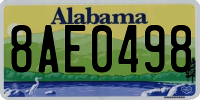 AL license plate 8AE0498