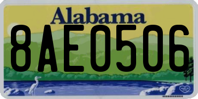 AL license plate 8AE0506