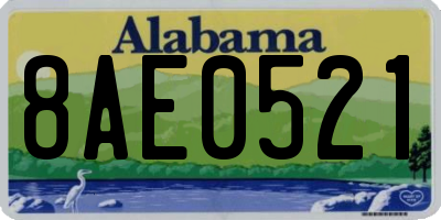AL license plate 8AE0521