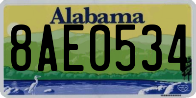AL license plate 8AE0534