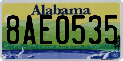 AL license plate 8AE0535