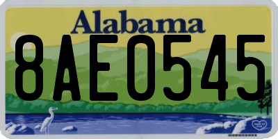 AL license plate 8AE0545