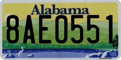 AL license plate 8AE0551