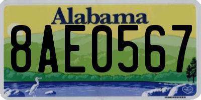 AL license plate 8AE0567