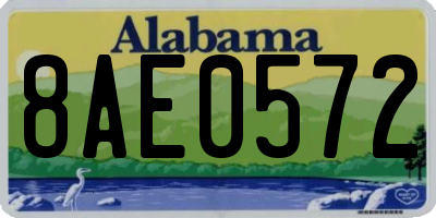AL license plate 8AE0572