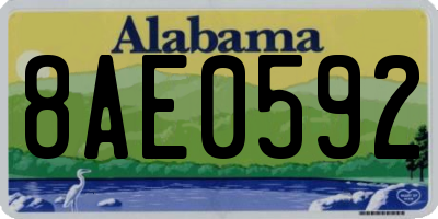 AL license plate 8AE0592