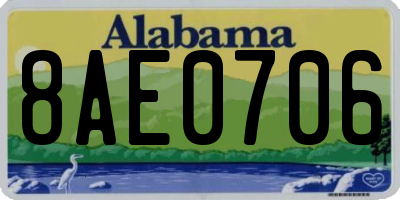 AL license plate 8AE0706