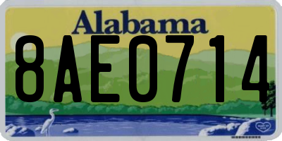 AL license plate 8AE0714