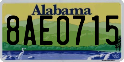 AL license plate 8AE0715