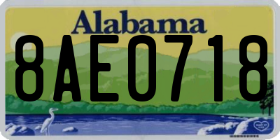 AL license plate 8AE0718