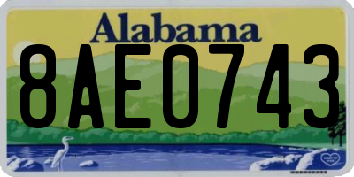 AL license plate 8AE0743